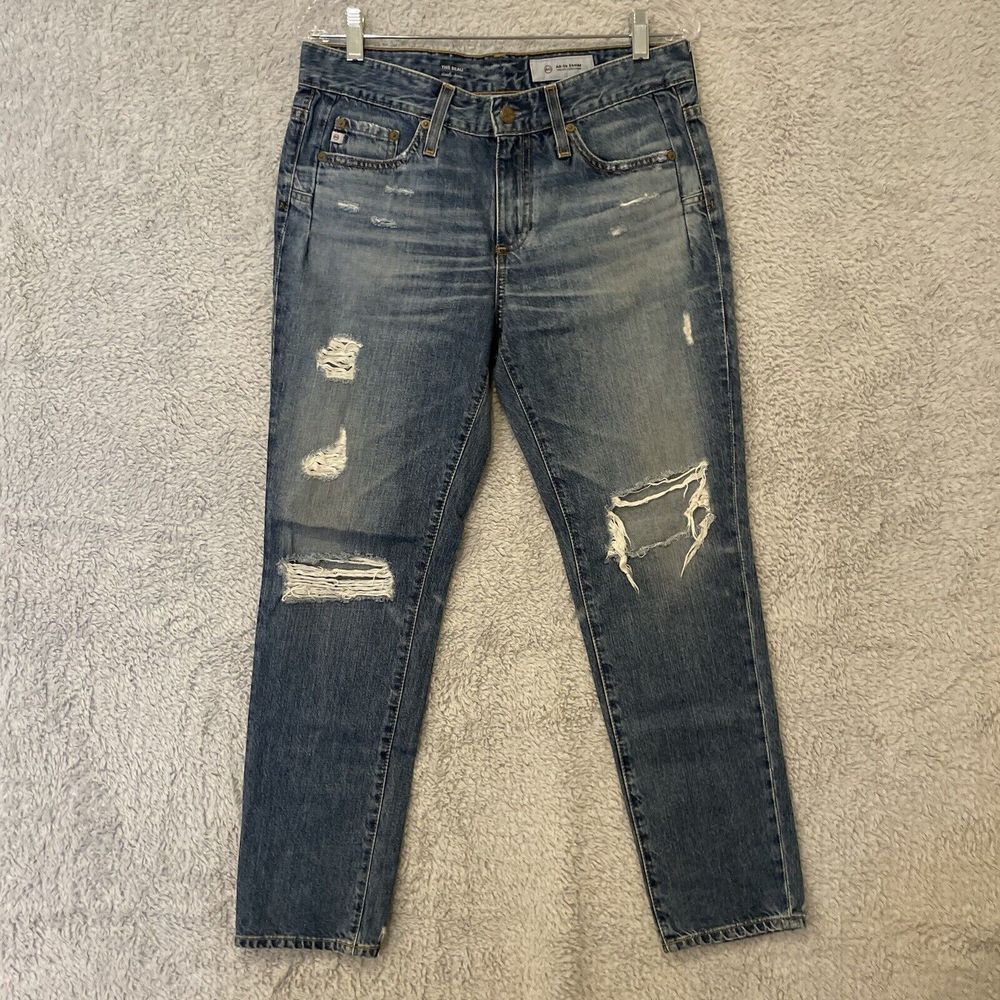 AG Adriano Goldschmied Jeans Womens 26R The Beau Slouchy Skinny Dark Wash Blue‎